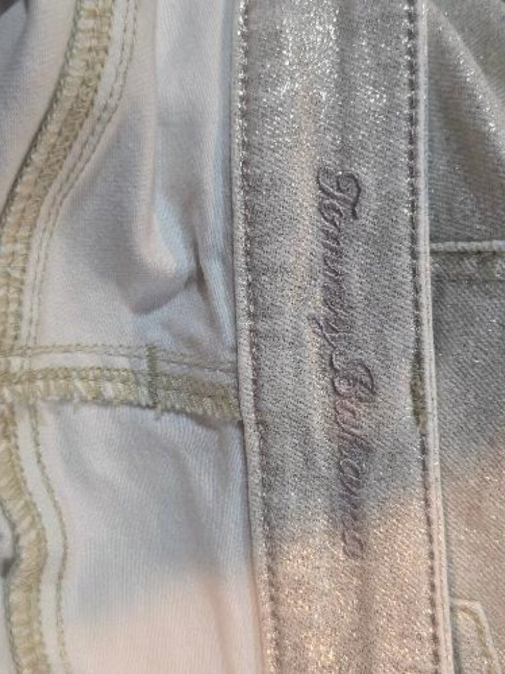 Tommy Bahama Boracay Metallic High-Rise Ankle Jeans - Picture 6 of 9